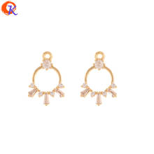 Cordial Design 20Pcs 12*18MM Jewelry Accessories/CZ Charms/DIY Making/Genuine Gold Plating/Drop Shape/Hand Made/Earring Findings 2024 - buy cheap