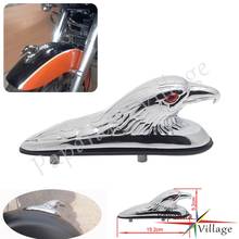 Chrome ATV Motorcycle Eagle Head Ornament Statue For Kawasaki Yamaha Suzuki Honda Harley Front Fender Frame Decoration 2024 - buy cheap