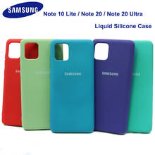 Funda de silicona líquida para Samsung Note 20, carcasa trasera suave para Samsung Galaxy Note 10 Lite Note 20 2024 - compra barato