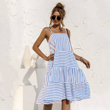 Summer Dresses For Women's Clothing 2021 Backless Dresses Strap Striped One-Piece Slip Dress For Women Vestidos Femme Robes Y2K 2024 - buy cheap