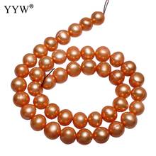 Cultured Potato Freshwater Pearl Beads For Necklace Making Womens Fashion Jewelry Gift 9-10mm Orange Natural Bulk Pearls Beads 2024 - buy cheap