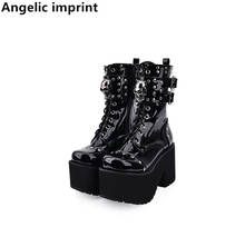 Marca angelic feminino mori menina cosplay botas senhora lolita punk motocicleta botas mulher alta trifle saltos bombas sapatos 33-47 8825 2024 - compre barato