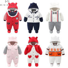 Baby Girl Romper Winter Newborn Baby Boys Casual Long Sleeve Warm Rompers With Hooded Wind Proof Thick Clothes 0-12M 2024 - buy cheap