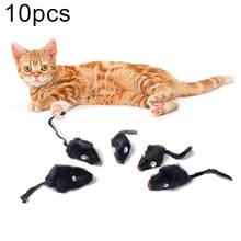 Ratón de peluche falso para gatos domésticos, juguete interactivo para Sonido divertido, suministros para mascotas, 10 Uds. 2024 - compra barato