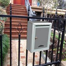 Metal Mailbox Outdoor Security Locking Mailbox Suggestion Box Newspaper Mail Letter Post Home Balcony Garden Decor WF 2024 - buy cheap