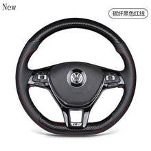 for Volkswagen Lavida Plus Sagitar Polo Bora CC Tiguan L DIY Hand-stitched Leather Car Steering Wheel Cover Set Accessories 2024 - buy cheap