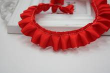 31Yards Ruffle Lace Trim Red Pink Green Black Pleated Ribbon Collar Skirt DIY Crafts Accessories Garments 2024 - buy cheap