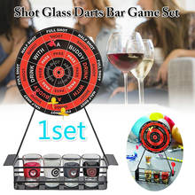 Mini Darts Shot Set Game-Party Board Games- Iron Dart Plate with 4 Glass and 4 Darts -Drinking Game Novelty Toy For Drink Shoot 2024 - buy cheap