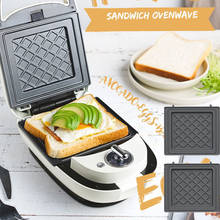 Sandwichera eléctrica antiadherente Takoyaki, máquina de desayuno, tostadora para hornear tortitas, 600W, 220V 2024 - compra barato
