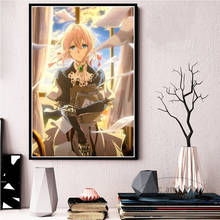 Pósteres e impresiones violetas Evergarden, pintura en lienzo de Anime, imágenes de pared para sala de estar, arte decorativo, decoración del hogar, Cuadros 2024 - compra barato