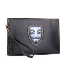 Handmade Vegetable Tanned Leather Facial Makeup Bag Money Holder Clutch Purse Clutches  Envelope Sacoche Homme Luxe 2024 - buy cheap