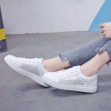 Spring Summer Women casual Sports Shoes Women's White Breathable Flts Ladies Lace-up Sneakers Woman Vulcanize Platform Shoes 2024 - buy cheap