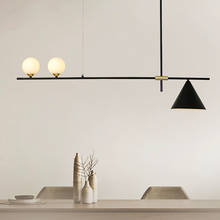 Luminária pendente com design de ferro, estilo nórdico, moderno, simples, decoração para casa, restaurante, bar, sala de jantar, cozinha 2024 - compre barato
