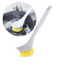BOOMJOY Pan Pot Dish  Brush Kitchen Scrub Brush with Scraper Tip Comfortable Grip Odourless Bristles for Pot Pan Casts Clean 2024 - buy cheap
