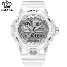 SMAEL-Relojes digitales para hombres, pulsera de mano impermeable, con correa de plástico de alta calidad, estilo deportivo masculino, pantalla dual, de marca 2024 - compra barato