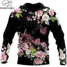 Cat & Butterfly Flower 3D All Over Printed Mens Hoodie Animal Streetwear Autumn Sweatshirt Unisex Casual Jacket Tracksuits DK055 2024 - buy cheap