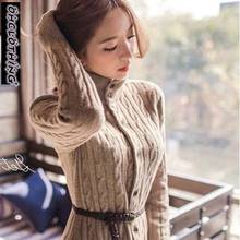 2020Poncho Cardigan Feminino Ohclothing South Korean Women's New Winter Coat Twist Cardigan Knitted Sweater Dresses Thickened In 2024 - buy cheap