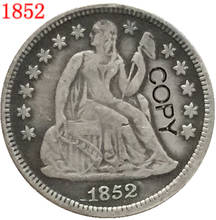 EUA 1852 P, Ó Sentado Liberdade Dime COPY MOEDAS 2024 - compre barato