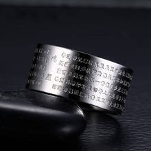 ZORCVENS, новинка 2021, 10 мм, мужское Винтажное кольцо-печатка с буддийским сердцем, мужские ювелирные изделия из нержавеющей стали 2024 - купить недорого