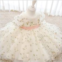 Floral Tulle Princess Dress Kids Girl Wedding Pageant Party Ball Gown Flower Girls Evening Costume Holy Communion Dresses 2024 - buy cheap