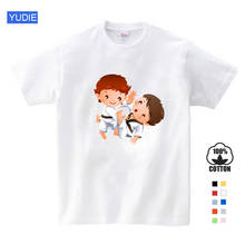 Boys Girls T shirts cool Judo T shirt  Children's Summer Kids cotton Tshirt Casual Soft Clothes Taekwondo Sports short sleeved 2024 - buy cheap