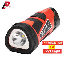 Suitable For Milwaukee  3W Tool Light Emergency light Used For Milwaukee 10.8V/12V Li-ion Battery 48-11-2401/C12 B/C12BX/M12 2024 - buy cheap