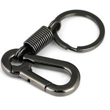 Keychain Simple Strong Carabiner Shape Keychain Climbing Hook Key Chain Rings Stainless Steel Man Gift 2024 - купить недорого