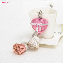 XDPQQ Fashion Jewelry Keychain Love Tassel Leather Keychain Fashion Memorial Gift Bag Pendant 2024 - buy cheap