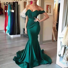 LORIE Emerald Green Formal Evening Dresses Long Sweetheart Pleat Satin Mermaid Evening Gowns China Prom Dress Vintage Plus Size 2024 - buy cheap