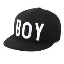 Бейсболка с вышитыми буквами для мальчиков, Детская Хлопковая черно-белая кепка в стиле хип-хоп, летняя повседневная детская Кепка От Солнца 2024 - купить недорого