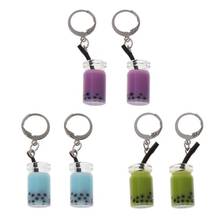 1 Pair Funny Milk Tea Drink Dangle Earrings Bubble Tea Simulated Food Titanium Steel Women Jewelry 2024 - buy cheap