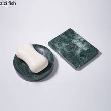 Green Natural Marble Soap Dish Storage Cleaning Holder Bathroom Decoration Accessories Drain Soap Holder Quality Bath Supplies 2024 - buy cheap