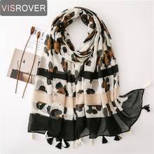 Visrover New Animal Leopard Printing Scarf Viscose Beach Scarves Shawl Hijab Women Head Scarfs  Fashion For Summer Wholesales 2024 - buy cheap