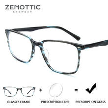 Óculos de prescrição de miopia zenottia, óculos masculinos transparente ótico anti-azul-ray óculos fotocrômico 2024 - compre barato