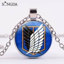 2019 Attack on Titan Wings Of Liberty Pendant Necklace Fashion Levi Rivaille Ackerman Eren Emblem Anime Figure Necklaces 2024 - buy cheap