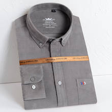 Мужская винтажная Вельветовая рубашка, повседневная классическая рубашка из 100% хлопка с длинными рукавами, одним накладным карманом и пуговицами на осень 2024 - купить недорого