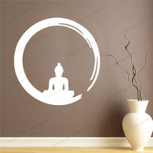 Enso-pegatina de pared de arte extraíble, calcomanía de vinilo de Buda de meditación, círculo Zen, accesorios de budismo, CX616 2024 - compra barato