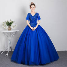 Quinceanera Dress 2022 New Luxury Party Prom Dress Short Sleeve V-neck Ball Gown Vintage Quinceanera Dresses Plus Size 2024 - buy cheap