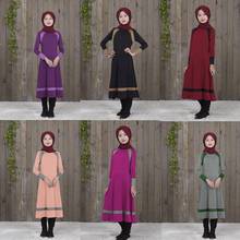 Muslim Long Sleeve Dress For Girl Child Kid Abaya Islamic Dubai Arabic Robe Gowns Traditional Clothing 2024 - buy cheap