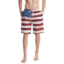 Men‘s Beach Shorts Male Swimwear Quick Dry American Flag Print Independance Day Trunks Beach Swimsuit плавки мужские пляжные A20 2024 - buy cheap