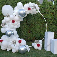 White Wedding Decoration Balloon Garland Confetti Silver Foil Helium Ballon Arch Kit For Baby Shower Birthday Party Decorations 2024 - buy cheap
