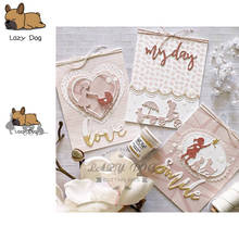 Menina pram cão corte de metal dados scrapbooking estêncil diy artesanato decorativo gravando morrer cortes cartão fazendo novos dados para 2020 2024 - compre barato