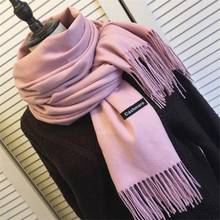 women scarf fashion soild winter warm cashmere scarves lady warm pashmina long size shawls wraps bandana foulard femme 2024 - buy cheap