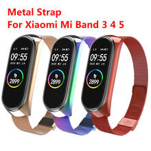 For Xiaomi Mi Band 4 3 Wrist Metal Bracelet Screwless Stainless Steel MIband for Mi Band 5 Strap Miband 6 Wristbands Pulseira 2024 - buy cheap