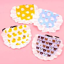 Pet Dog Cat Neckerchief Neck Decoration Scarf Saliva Towel Cartoon Printing Pattern Pet Accessories Bandage Supplies 2024 - buy cheap