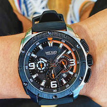 MEGIR мужские спортивные часы Топ бренд класса люкс водонепроницаемые светящиеся военные хронограф кварцевые часы новые часы мужские Relogio Masculino 2022 - купить недорого