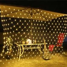 LED Net Curtain Mesh Fairy String Light Christmas 1.5x1.5m EU 220V Party Wedding New Year Garland Outdoor Garden Decoration 2024 - buy cheap