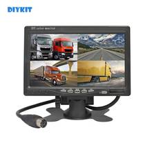 DIYKIT DC12V-24V 7" 4 Split Quad LCD Screen Display Color Rear View Car Monitor for Car Truck Bus Reversing Camera 2024 - buy cheap