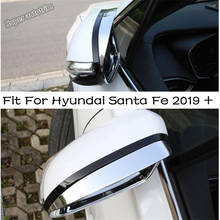 Lapetus-espejo retrovisor de puerta Exterior, ceja, cubierta de marco de lluvia, embellecedor, accesorios ABS, ajuste Exterior para Hyundai Santa Fe 2019 - 2021 2024 - compra barato