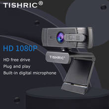 TISHRIC-cámara Web T200 1080p, Webcam con cubierta, enfoque automático, con micrófono, para ordenador, videollamada, transmisión en vivo 2024 - compra barato